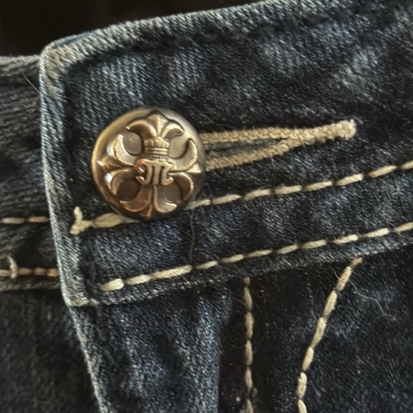 Miss Me Blue Vintage Y2K Denim Boot Cut Crop Low Rise Jeans JP536083v Size 30 - Picture 4 of 14